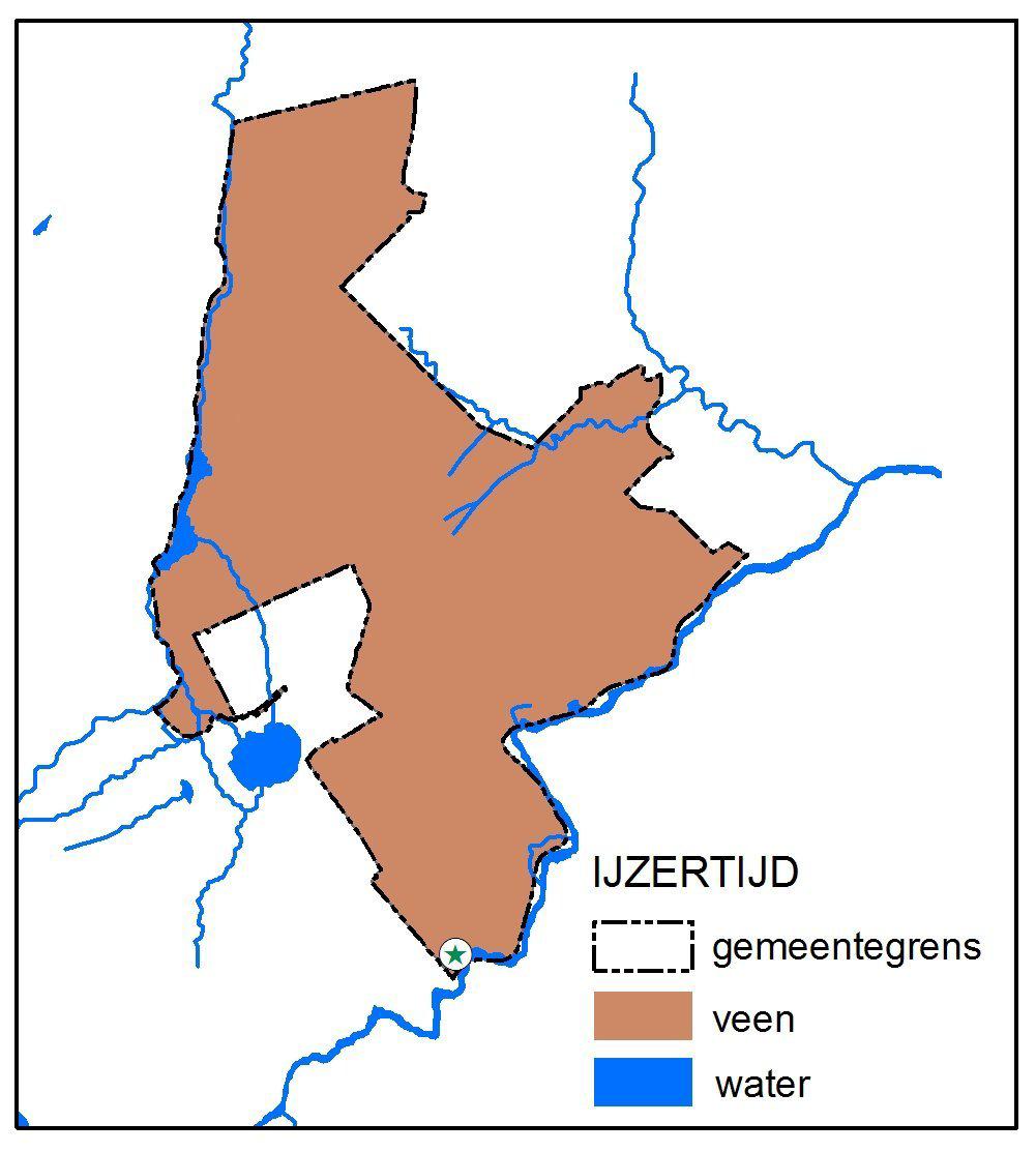 Tabel 6.3 Overzicht van waarnemingen en vindplaatsen uit de ijzertijd per plaats.