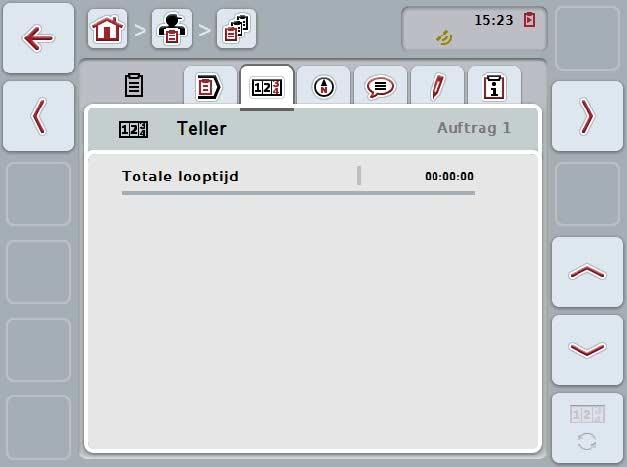 CCI.Control Bediening 4.4.3.2 Teller Dit tabblad toont de totale looptijd en de door het apparaat overgedragen tellerstanden.