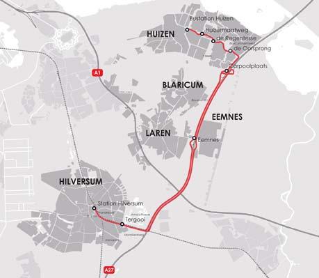 Inleiding 1 Inleiding 1.1 Aanleiding en doelstelling Het traject Huizen Hilversum is geprojecteerd als een traject voor Hoogwaardig Openbaar Vervoer (HOV).