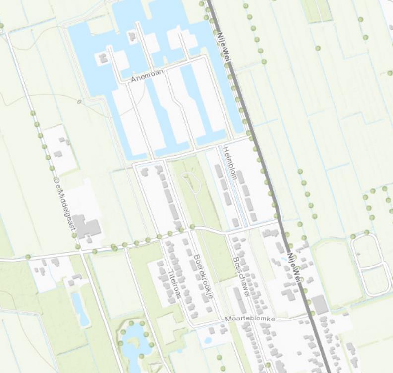 Verlengde lint G25A De strook ligt direct aan de Nijewei, in het verlengde van de lintbebouwing. Het voornemen is om te proberen hier ook projectmatige ontwikkelingen mogelijk te maken.