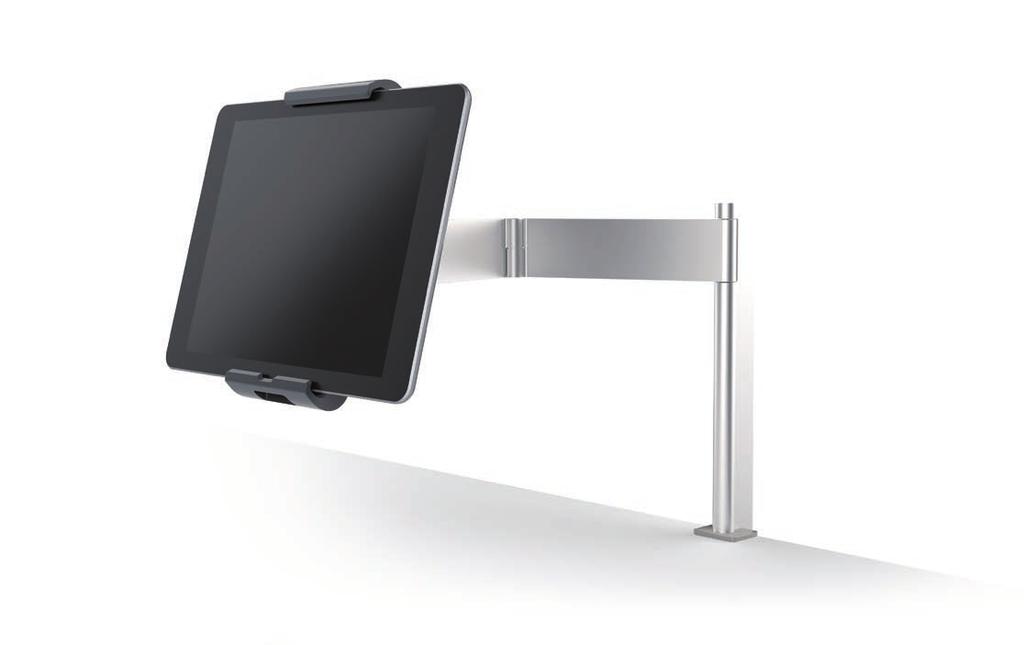 Plaatsbesparend. Ergonomisch. Geïntegreerd. TABLET HOLDER TABLE CLAMP Verkiest u een overzichtelijk bureau? Geen probleem.