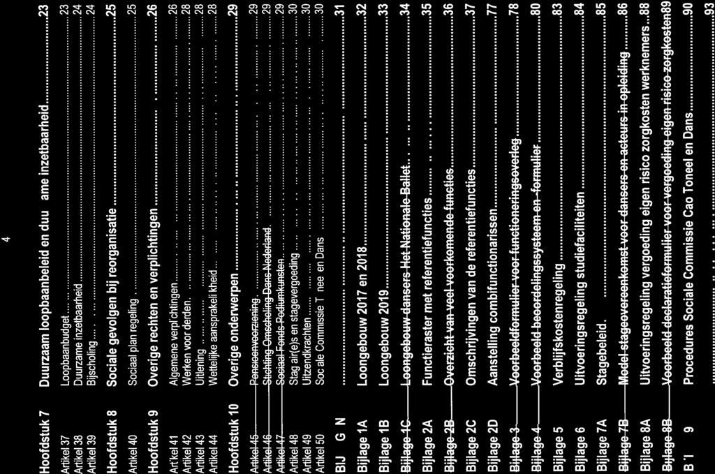 4 Hoofdstuk 7 Duurzaam Ioopbaanbeleid en duurzame inzetbaarheid 23 Artikel 37 Loopbaanbudget 23 Artikel 38 Duurzame inzetbaarheid 24 Artikel 39 Bijscholing 24 Hoofdstuk 8 Sociale gevolgen bij