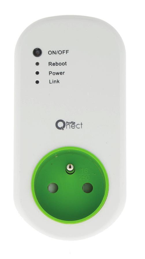 De Qnect Smart Plug kan je bedienen via Wi-Fi. Download de Profile Qnect applicatie en bedien van op afstand met uw Smartphone. De Gateway naar al uw draadloze Qnect producten.