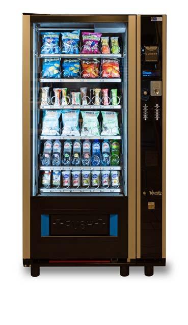 De automaat Voor optimale presentatie van het assortiment adviseert Jaski de Global Snack Design als automaat.