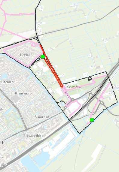 Figuur 5.3 Overzicht verhang over watergangen [cm/km] De watergang in De Bloemerd is bij het gemaal 16 meter breed op zomerpeil. In bovenstroomse richting wordt dit 10 meter.