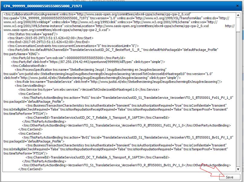 Figuur 10: Klik op Save om het CPA te downloaden 6.