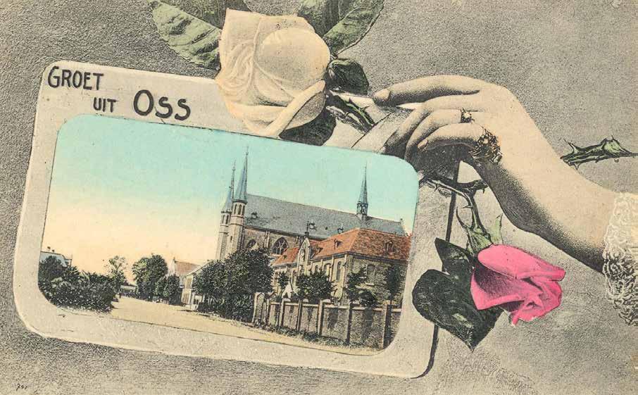 Oude ansichtkaart Groeten uit Oss.