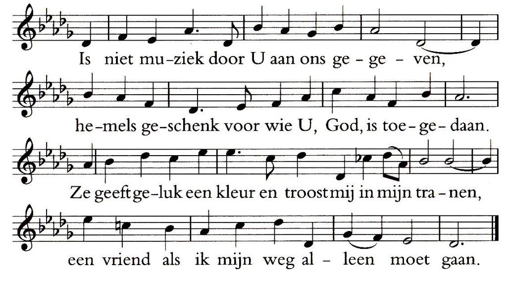 Preek: Over schoonheid en wat dat oproept Muzikale meditatie door Cees Verschoor Gebeden, persoonlijk gebed en Onze Vader Mededelingen Collecte bestemd voor het werk van Kerk Zonder Grenzen Zingen