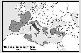 2.4: Het Romeinse Keizerrijk Koninkrijk: 750 v.c. - 500 v.c. Republiek: 500 v.c. - 27 v.c. Keizerrijk: 27 v.c. - 500 n.c. Het ontstaan en bestuur van het keizerrijk De twee laatste eeuwen v.c. werd Rome verscheurd door conflicten en burgeroorlogen.