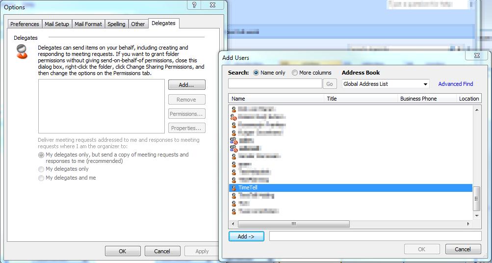 Outlook 2007 (door gebruiker; Engels voorbeeld) Ga naar