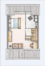 DTK, DZ hebben geen dakkapel aan de voorzijde uw keuze: 0 0 0 0 0 Praktisch 4 (tekening V-443a) - één extra slaapkamer - brede dakkapel