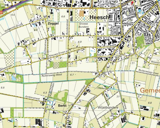 Figuur 11: Topografische kaarten: 1900 en 1965 (Bron: topotijdreis.nl, Kadaster) Figuur 12: Topografische kaarten: 1975 en 2015 (Bron: topotijdreis.