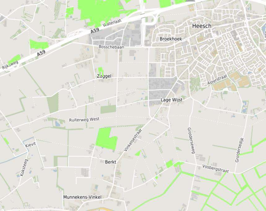 Figuur 17: Uitsnede kaart Natuurnetwerk Nederland voor de omgeving van het plangebied Het plangebied is wel gelegen in de nabijheid van de Provinciale ehs.