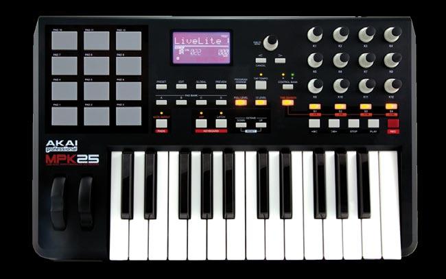 software parameters met 24 toewijsbare Q-link controllers - Key split functie voor twee verschillende klanken op één keyboard - MPC Note Repeat, MPC Swing, en arpeggiator - Transport controls - MPC