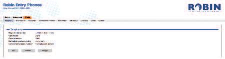 Tool / Telephony Telephony In dit venster is de status van de lijn zichtbaar, en of de registratie op de telefooncentrale is gelukt. De lijnstatus wordt realtime bijgewerkt.