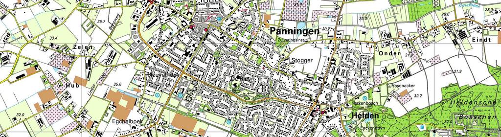 begrensd door het gebied ten zuiden van het industrieterrein Panningen tot de omgeving van de Loosteeg.