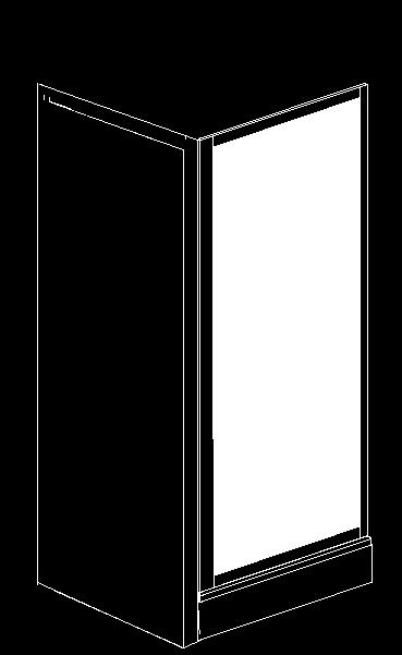 18) Stel zonodig de scharnieren af zodat de deur gemakkelijk open en dicht is te draaien. 19) Plaats de lekstrippen aan zowel de onderzijde als aan de zijkant van de deur.