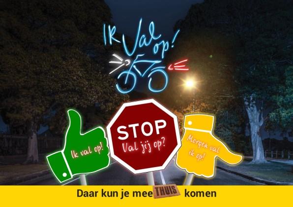 Ik Val Op! (vervolg) Regels voor losse lampjes op een fiets wit of geel licht voor; rood licht achter; de losse lampjes mogen alleen op het bovenlichaam.