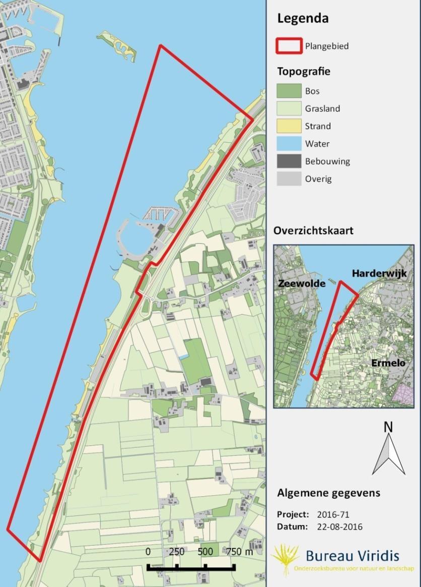 2 Onderzoeksgebied en werkzaamheden Het plangebied Strand Horst ligt globaal tussen Harderwijk en Nijkerk, het strekt zich noord-zuid uit tussen de A28 (Zwolle-Amersfoort) en de Veluwerandmeren