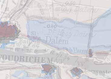 Analyse van historisch kaartmateriaal en gegevens over het inundatiegebied van de verdedigingslinie laten zien dat er dwars door Hoog Dalem, sterker nog, dwars door de noordelijke eilanden een