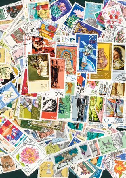 moderne postzegels, veel