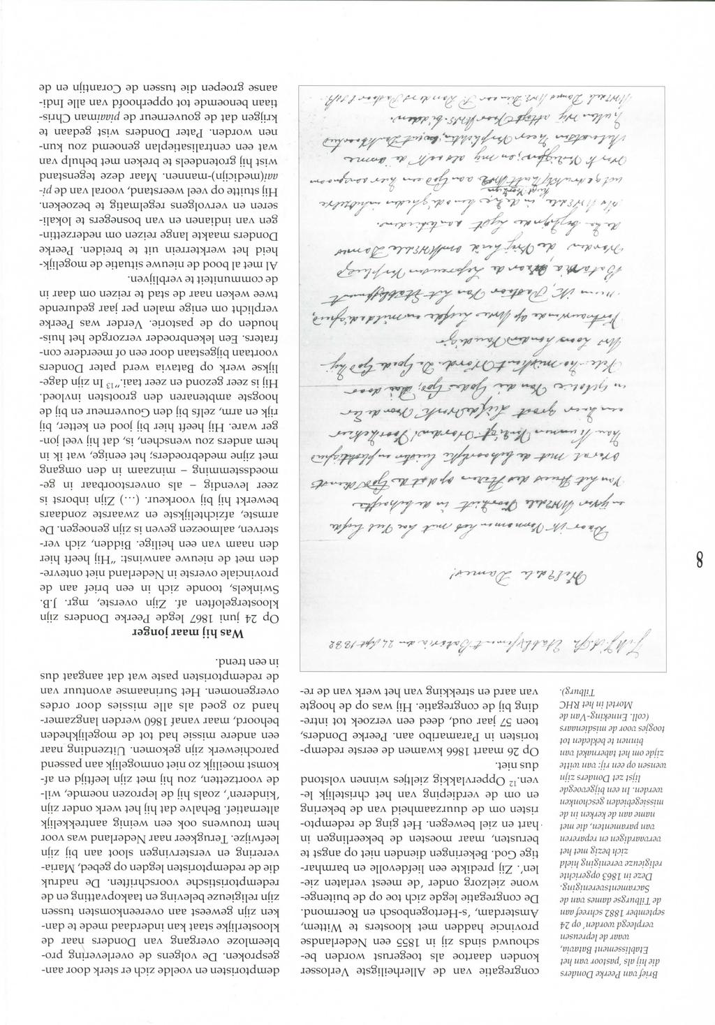 Brief van Peerke Donders die hij als 'pastoor van het Etablissement Batavia, waar de lepreusen verpleegd worden' op24 september 1882 schreef aan de Tilburgse dames van de Sacramentsvereniging.