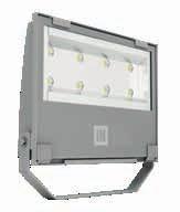 3 IP 66 1 m CLASSE I 650 C 1-10 V - + GR-94 / Grijs metallic / Structuur mat Schijnwerper met LED voor binnen en buiten bestaande uit: Behuizing van spuitgietaluminium gelakt met polyester poederlak