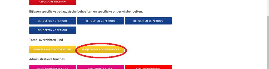 11 Kindoverzicht printen of opslaan als PDF Klik op de knop bekijk / print