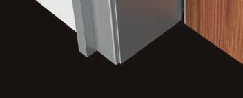Geanodiseerde aluminium omlijsting met aan te pleisteren deurlijst ( naturel of zwart ) Centrale montage en deurbladpositie in de dagopening