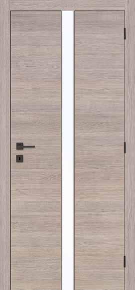 LAMINADO - EIK GRIJS / CHENE GRIS HORIZONTALE - 201,5 CM Serie 6 Square Mat Deurbreedte Largeur de porte 8 mm veiligheidsglas geplaatst 8 mm verre