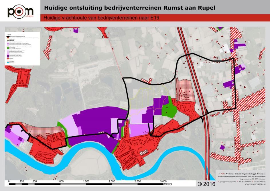 Van bedrijventerreinen -> E19 (huidige situatie) 13 Nieuwe wegen nodig, maar wat is het beste tracé?