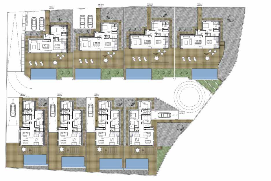 Residencial Venecia II Parcela 2.1 410 m 2 Modelo Gran Ducal Parcela 2.4 Parcela 2.2 Parcela 2.3 604,80 m 448,90 m 2 456,90 m 2 2 Verkocht Verkocht Parcela 2.