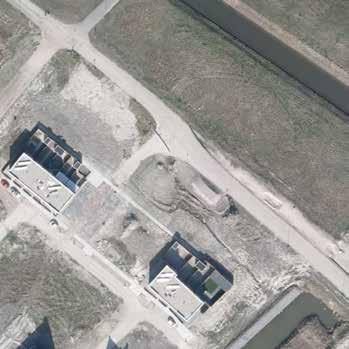Recentere luchtfoto s geven aan dat het hele gebied tijdens de grote werkzaamheden bij de aanleg van de N57 en de wijk