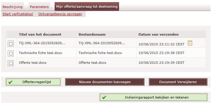 Het pictogram geeft aan dat het bestand een gestructureerde offertevragenlijst is.