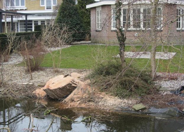 De Treurwilg is niet meer! Achter De Kapel stond een treurwilg, deze wilg is op zaterdag 13 april omgehaald.