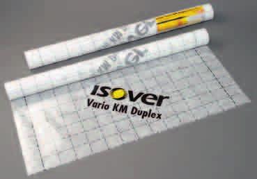 Toebehoren Accessoires Isover vario KM duplex Vochtregulerend lucht- / dampscherm in polyamide. Pare-vent / vapeur hygrorégulant en polyamide.