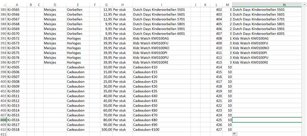 Tip: Gebruik daarvoor de vulgreep!!! Als je een cel selecteerd dan komt er rechtsonder in de hoek een knopje. Ga er met je muisaanwijzer heen en het wordt een zwart plusje.