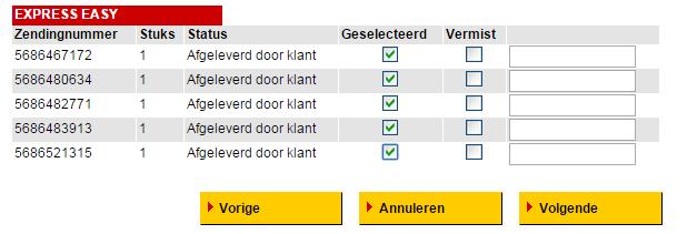 3.4. Pick-up door koerier Manifest Bij iedere pick-up dient een manifest te worden gegenereerd uit SPST.