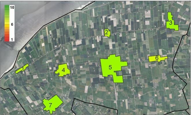 3.6.3 Verhuisgeneigdheid Op de vraag of men er wel eens over nadacht om te verhuizen wordt gemiddeld een 7,6 als cijfer gegeven. Het hoogste cijfer wordt gegeven door inwoners van Oudebildtzijl, St.