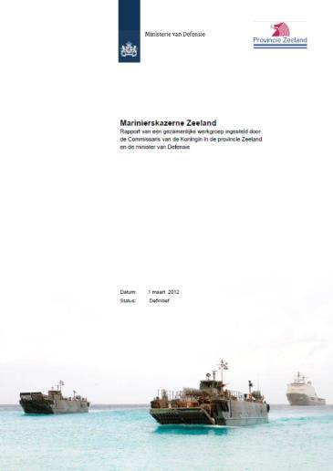 Bestuursovereenkomst Defensie-Provincie januari 2015 Minister kiest voor maritieme