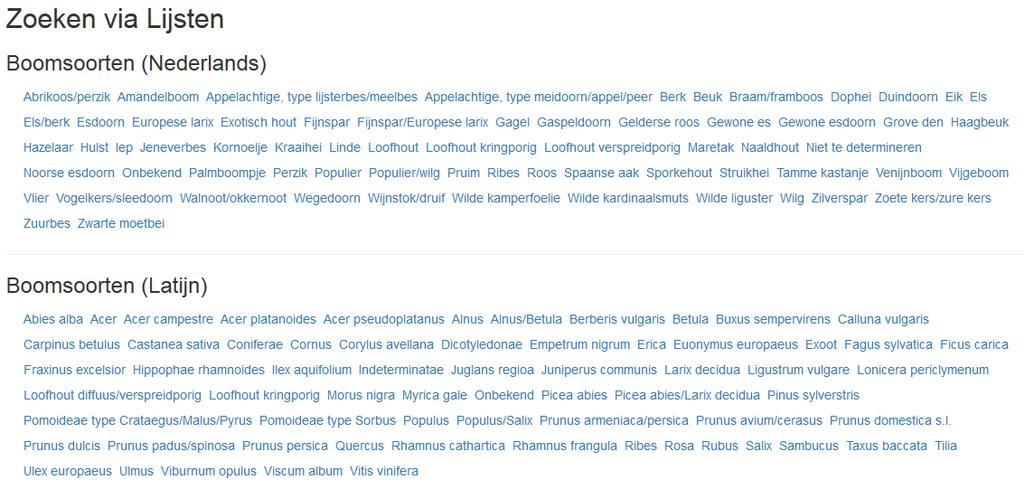 2.1.2. Uitgebreid zoeken Via de functie Uitgebreid zoeken onder de knop Geavanceerd kan de gebruiker op specifieke waarden in de database zoeken. Op dit moment bevat deze zoekfunctie elf zoekvelden.