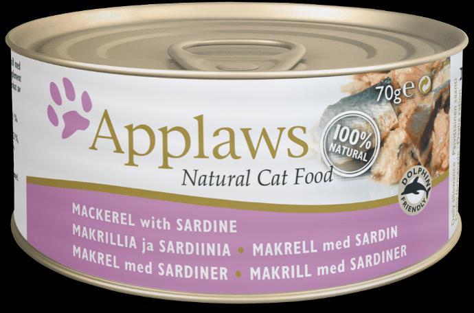 Applaws natvoer makreel & sardientjes 156g 2,50 Deze bijvoeding is gemaakt van natuurlijke ingrediënten.