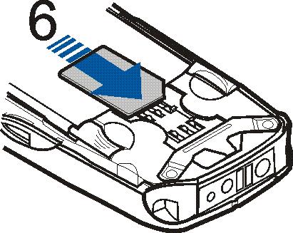 2. Duw de twee klemmetjes in de tegengestelde richting in (4) en verwijder de batterij (5). 3.