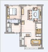 959 Samenzijn 3 (tekening V-451d) - extra slaapkamer en badkamer bereikbaar vanuit de woonkamer - 2e badkamer voorzien