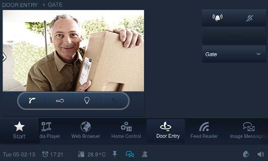 Functiebeschrijvingen 13.33 Deurcommunicatie Met de toepassing kan de complete deurcommunicatie en bewaking met de plaatsvinden.
