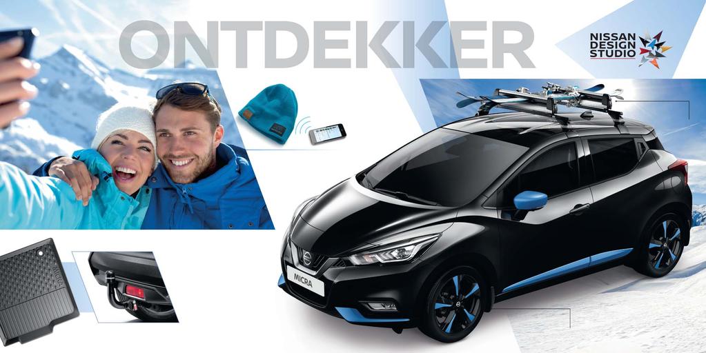 NTDEK ER SKIDRAGER VOOR 4 PAAR SKI S KE738-50002 BEANIE MET BLUETOOTH EN SPEAKER Geef de MICRA de kleur Enigma Black, en combineer dit met het Power Blue Exterieur Pack.