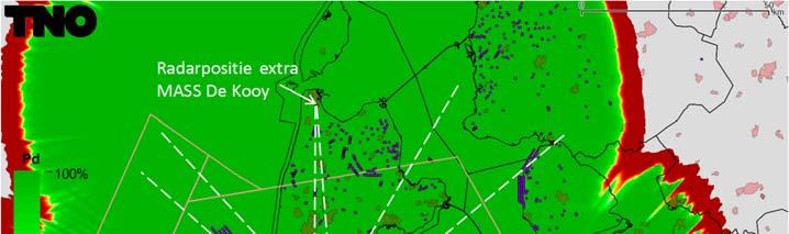 Datum 51/52 Figuur 54 Detectiekans van de TAR West verkeersleidingsradar met WFF, aangevuld met de MASS Soesterberg verkeersleidingsradar en de extra MASS