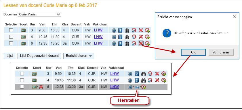 WebUntis Reserveringen 57 3.4.5 Lesuitval Met de icoon <Uitval> kunt u een les of boeking laten uitvallen. Deze uitval kunt u wederom opheffen met de icoon Terugdraaien. 3.5 Wijzigen van boekingen Er zijn vier soorten boekingsregels: lesverplaatsing, nieuwe activiteit, lokaalwijziging en faciliteit.