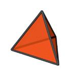 Het 4-vlak (Tetraëder) 3 driehoeken in elk hoekpunt Het 6-vlak (Hexaëder) 3 vierkanten in elk