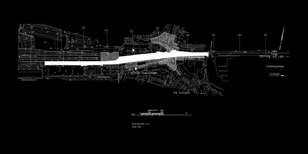 Maatregelvlak waterhuishouding Maatregelvlak landschappelijke inpassing Te amoveren bouwwerken Compensatieruimte voor groen Op te breken spoor Te handhaven spoor